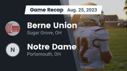 Recap: Berne Union  vs. Notre Dame  2023