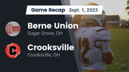 Recap: Berne Union  vs. Crooksville  2023