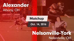 Matchup: Alexander High vs. Nelsonville-York  2016