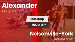 Matchup: Alexander High vs. Nelsonville-York  2017