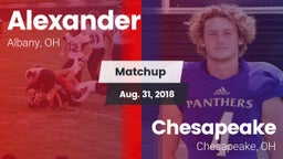 Matchup: Alexander High vs. Chesapeake  2018