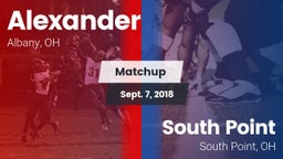 Matchup: Alexander High vs. South Point  2018