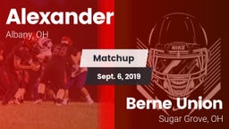 Matchup: Alexander High vs. Berne Union  2019