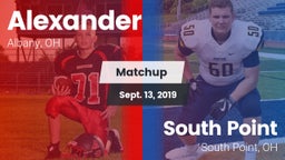 Matchup: Alexander High vs. South Point  2019