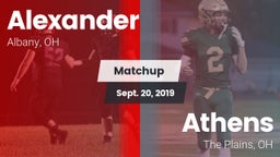 Matchup: Alexander High vs. Athens  2019