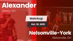 Matchup: Alexander High vs. Nelsonville-York  2019