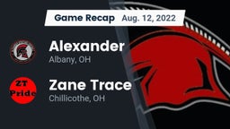 Recap: Alexander  vs. Zane Trace  2022