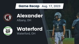 Recap: Alexander  vs. Waterford  2023