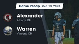 Recap: Alexander  vs. Warren  2023