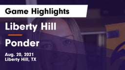 Liberty Hill  vs Ponder  Game Highlights - Aug. 20, 2021