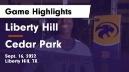 Liberty Hill  vs Cedar Park  Game Highlights - Sept. 16, 2022