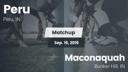 Matchup: Peru  vs. Maconaquah  2016