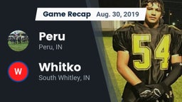 Recap: Peru  vs. Whitko  2019
