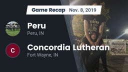 Recap: Peru  vs. Concordia Lutheran  2019