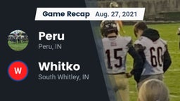 Recap: Peru  vs. Whitko  2021
