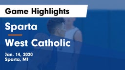 Sparta  vs West Catholic  Game Highlights - Jan. 14, 2020