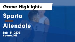 Sparta  vs Allendale  Game Highlights - Feb. 14, 2020