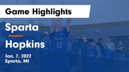 Sparta  vs Hopkins  Game Highlights - Jan. 7, 2022