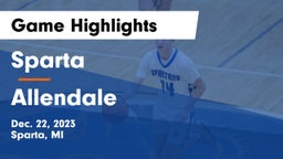Sparta  vs Allendale  Game Highlights - Dec. 22, 2023
