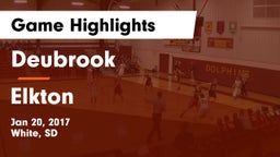 Deubrook  vs Elkton  Game Highlights - Jan 20, 2017