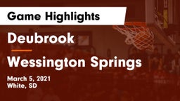 Deubrook  vs Wessington Springs  Game Highlights - March 5, 2021