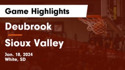 Deubrook  vs Sioux Valley  Game Highlights - Jan. 18, 2024