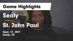 Sealy  vs St. John Paul Game Highlights - Sept. 17, 2021