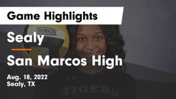 Sealy  vs San Marcos High Game Highlights - Aug. 18, 2022