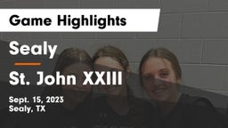 Sealy  vs St. John XXIII  Game Highlights - Sept. 15, 2023