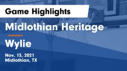 Midlothian Heritage  vs Wylie  Game Highlights - Nov. 13, 2021