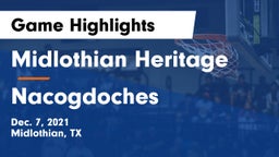 Midlothian Heritage  vs Nacogdoches  Game Highlights - Dec. 7, 2021