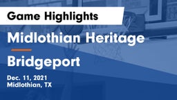 Midlothian Heritage  vs Bridgeport  Game Highlights - Dec. 11, 2021