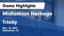 Midlothian Heritage  vs Trinity  Game Highlights - Nov. 16, 2023