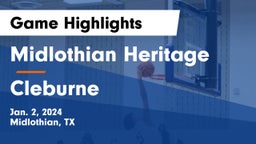 Midlothian Heritage  vs Cleburne  Game Highlights - Jan. 2, 2024