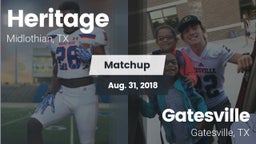 Matchup: Heritage  vs. Gatesville  2018