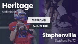 Matchup: Heritage  vs. Stephenville  2018