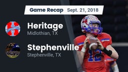 Recap: Heritage  vs. Stephenville  2018