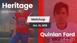 Matchup: Heritage  vs. Quinlan Ford  2018