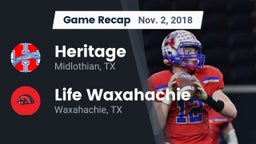 Recap: Heritage  vs. Life Waxahachie  2018