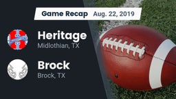 Recap: Heritage  vs. Brock  2019