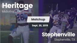 Matchup: Heritage  vs. Stephenville  2019