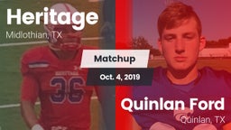 Matchup: Heritage  vs. Quinlan Ford  2019