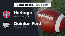 Recap: Heritage  vs. Quinlan Ford  2019