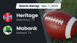 Recap: Heritage  vs. Mabank  2019