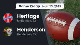 Recap: Heritage  vs. Henderson  2019