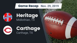 Recap: Heritage  vs. Carthage  2019