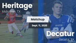 Matchup: Heritage  vs. Decatur  2020