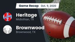 Recap: Heritage  vs. Brownwood  2020