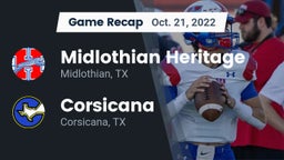 Recap: Midlothian Heritage  vs. Corsicana  2022