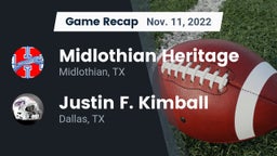 Recap: Midlothian Heritage  vs. Justin F. Kimball  2022